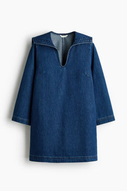 Vestido denim con cuello marinero