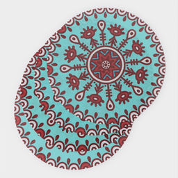 Набор салфеток сервировочных Доляна Колли, d=38 см, 4 шт, цвет бирюзовый