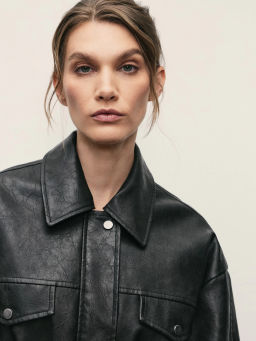 Куртка из искусственной кожи с ремнём / Zarina  фото 8