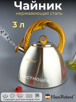 Чайник 3л нержавеющая сталь HR749-1 OLS-16016-18