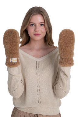 Варежки меховые на резинке ВАНИЛЬ - Woollamb фото 47