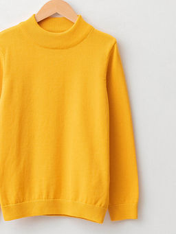 Bal?k?? Yaka Basic Uzun Kollu Erkek ?ocuk ?nce Triko Kazak - Waikiki фото 3