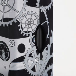 Чехол на чемодан 24, цвет чёрный/серый - Simaland фото 5