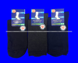 Цена за 12 пар. Носки мужские с крапивой и лайкрой лечебные с ослабленной резинкой арт. 5М