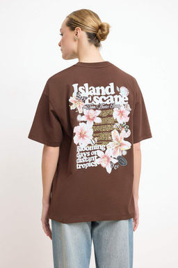 TRENDYOLMILLA Antrasit %100 Pamuk S?rt ve On Bask?l? Oversize/Genis Kesim Orme T-Shirt TWOSS24TS00183  фото 35