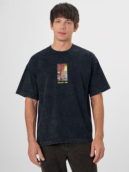 Футболка мужская черная с обработкой эйсид - Mark formelle фото 4