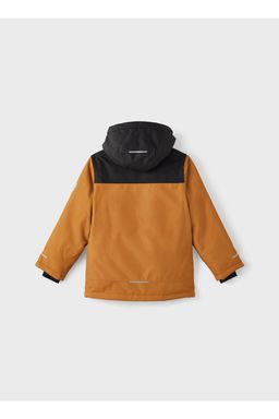 Горчичное детское пальто с геометрическим узором для мальчиков Nkmsnow10 Jacket Block Fo 5002931144