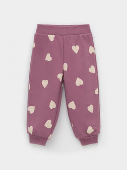 КР 400849/темная орхидея,сердечки к589 брюки д/дев яс