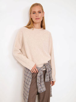 Джемпер с содержанием кашемира B2909/milkstone - Emka фото 2