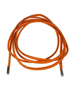 Пояс шнурок из искусственной кожи, оранжевый