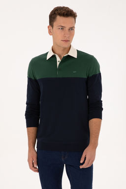 Erkek Regular Fit Polo Yaka Koyu Ye_il Sweatshirt - U.s. polo assn фото 8