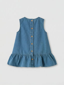 Fiyonklu K?z Bebek Jean Elbise