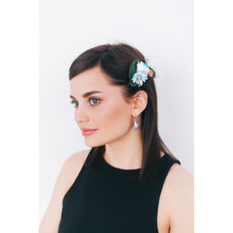 Серьги со стразами Иллюзион эксклюзив капля, цвет радужный в золоте - Queen fair фото 4