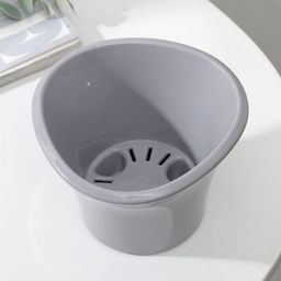 Цена за 2 шт. Кашпо для цветов со вставкой «Лагуна», 600 мл, d=13 см, h=9 см, цвет серый