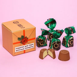 Набор Новогодняя посылка: чай чёрный, 50 г., конфеты, вкус: мята, 100 г. - Фабрика счастья фото 4