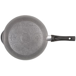 Сотейник с антипригарным покрытием д24см Графит, h8,2см, s0,4см, ручка из термостойкого пластика, стеклянная крышка с пароотводом, подарочная упаковка (Россия) - Домашняя мода фото 4