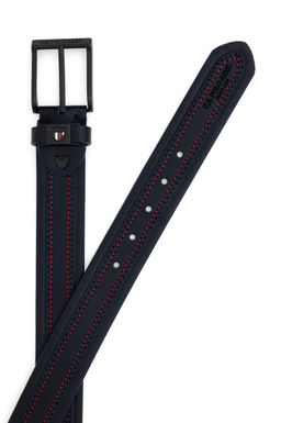 Erkek Lacivert Kemer Sepette S_rpriz _ndirim