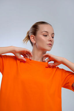 Арт. 31120 Футболка женская 44-52 (5 шт) Цвет:оранжевый - Калинка фото 4