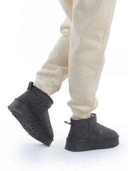 04-PF8520-5 GRAY Угги женские (натуральная замша, 100% шерсть)