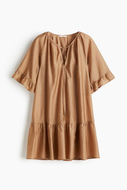 Vestido t?nica con tiras de anudar