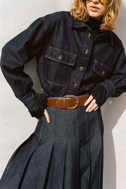 Falda denim tableada - H&m фото 3