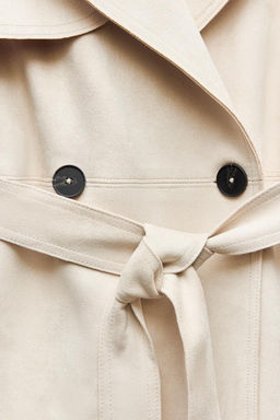 FAUX SUEDE TRENCH COAT - Zara фото 9