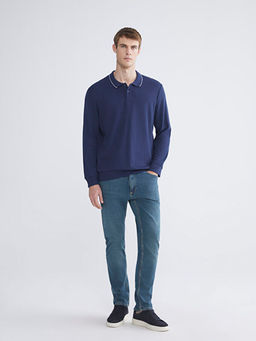 Polo Yaka Erkek Sweatshirt