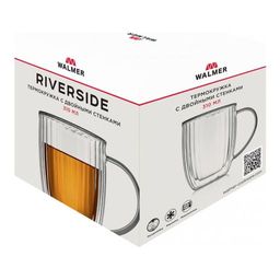 Кружка стеклянная Walmer Riverside с двойными стенками, 0.3 л, цвет прозрачный  фото 8