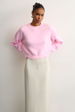 Свитер укороченный с ворсом