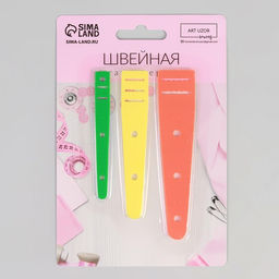 Набор приспособлений для вдевания резинки, 3 шт.