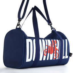 Сумка спортивная на молнии TEXTURA, с подкладкой, длинный ремень, маленький размер, с принтом, синяя