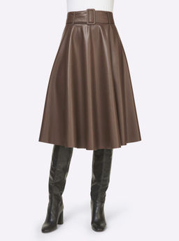 Юбка из иск. кожи, цвета шоколада - Ashley brooke фото 3