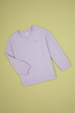 K_z _ocuk Lila _ardonlu Bisiklet Yaka Basic Sweatshirt Sepette S_rpriz _ndirim - U.s. polo assn фото 10
