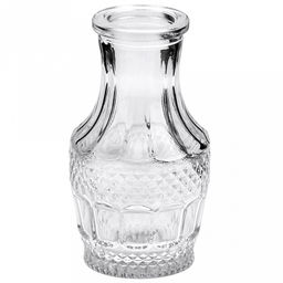 Графин стеклянный "Микрик волан" 60мл, прозрачный, h12см д4,3см, пробка-стекло (Китай)