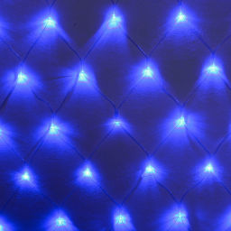 Гирлянда для улицы СЕТКА "Мерцание" ш2,0* в1,5 м 192 ламп LED, прозр.пров,1 реж.,IP-54, Синий (возможность соединения)