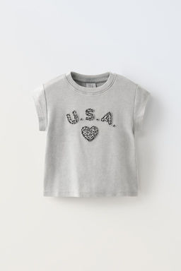 T-SHIRT WITH ANIMAL PRINT PATCH