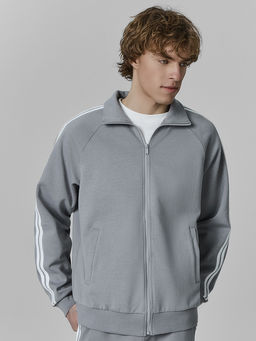 Толстовка на молнии мужская серая