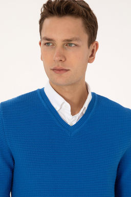 Erkek Regular Fit V Yaka Saks Kazak - U.s. polo assn фото 2
