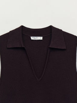 Вязаный топ из вискозы без рукавов ZR2604013301-27 / Zarina  фото 10