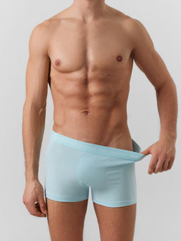 Цена за 2 штуки! Трусы боксеры мужские голубые