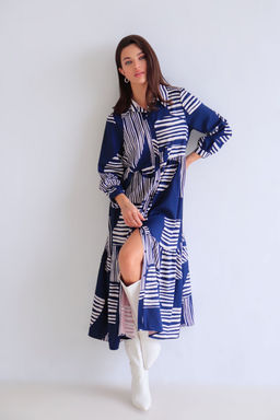 Martichelli Платье синее спринтом  фото 11