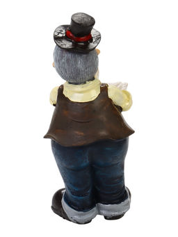 Садовая фигура из полистоуна «Дед с гусём», 10×9×22 см