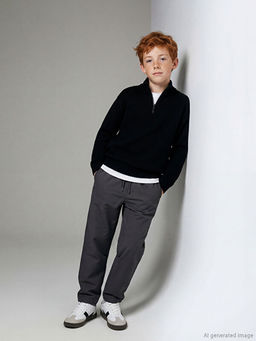 Beli Lastikli Polar Astarl? Erkek ?ocuk Pantolon