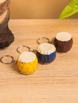 Цена за 2 шт. Сувенир брелок Барабан махагон, МИКС, 3,5х3,5х3 см