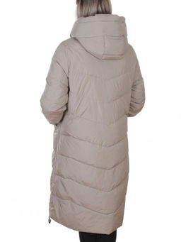 8806 GRAY/BEIGE Пальто зимнее женское (150 гр. холлофайбер)