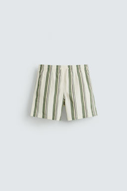 STRIPED MID-LENGTH SWIMMING TRUNKS - Zara фото 6
