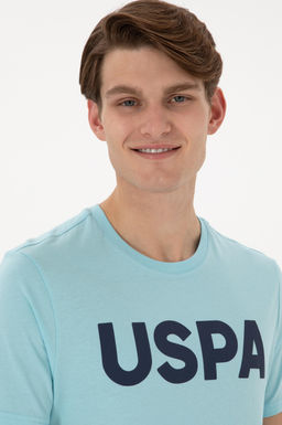 Erkek Regular Fit Bisiklet Yaka A__k Mavi Basic Ti__rt Sepette S_rpriz _ndirim - U.s. polo assn фото 2