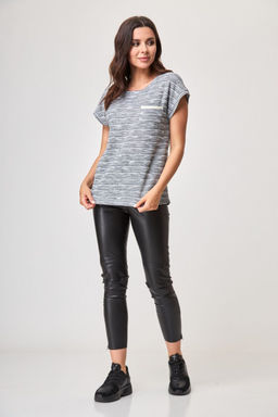 Джемпер ANELLI 685 серебристый миндаль  фото 5