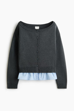 C?rdigan off-the-shoulder efecto layering