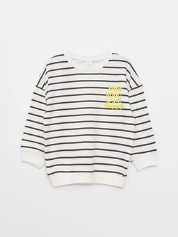 Bisiklet Yaka Bask?l? Erkek Bebek Sweatshirt ve E?ofman Alt? - Waikiki фото 2